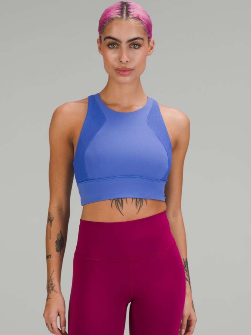 Lululemon Everlux High-Neck Train Sports Bra Wild Indigo Size 6 Small